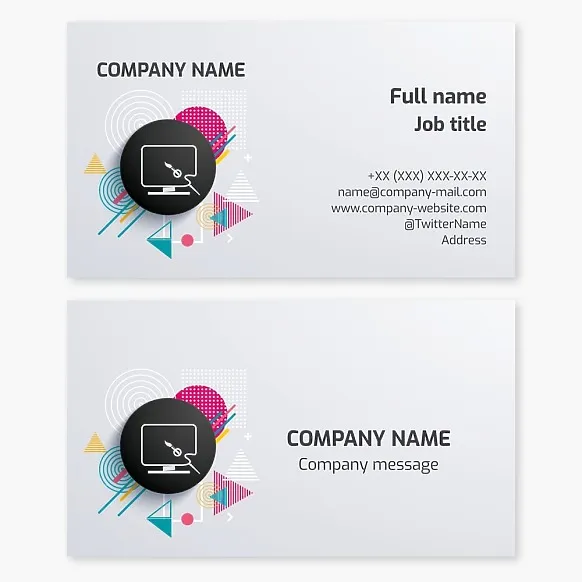 Business card template Digital design