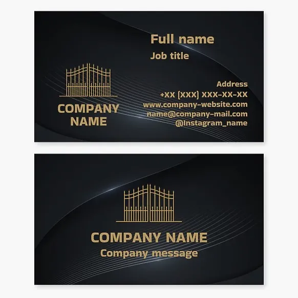 Business card template Artistic forging services, forge