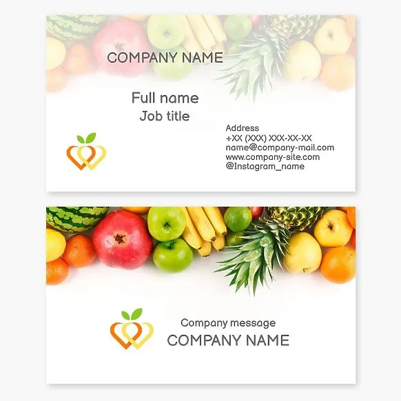 Fresh Fruit Business Card Template