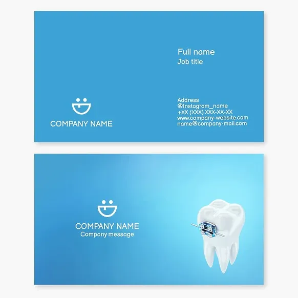 Free business card template - dentist.