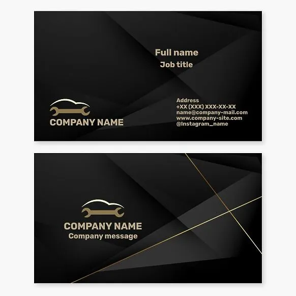Business card template. Auto repair.