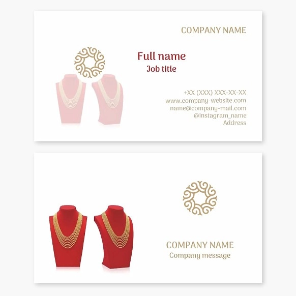 Business card template Jewelry