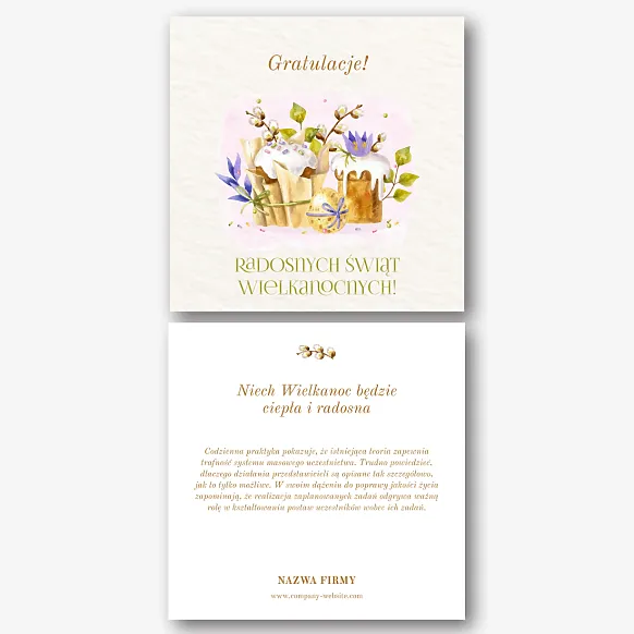 Szablon kartki Wielkanocnej