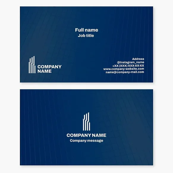 Business card template. Capital construction. Real estate. Real estate services.