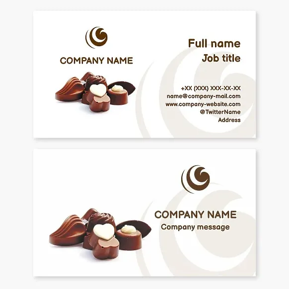 Business card template Sweets