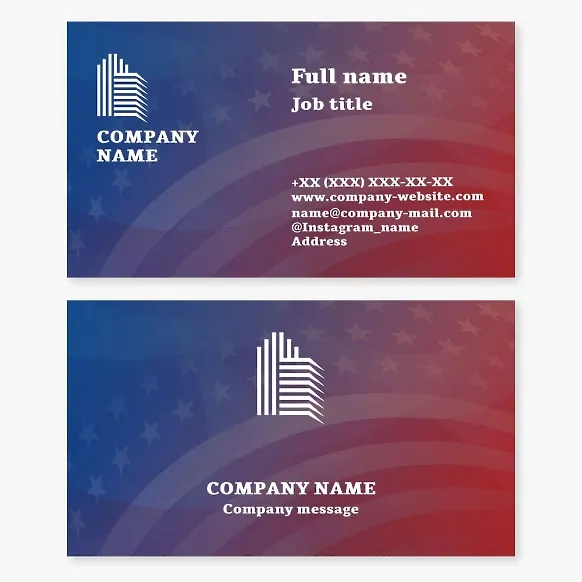 Business Card Template Real Estate USA