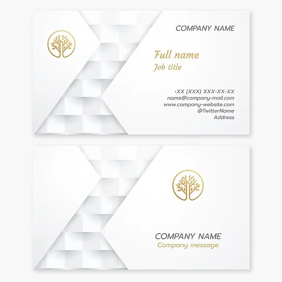 Business card template Abstract, tree, life, large company