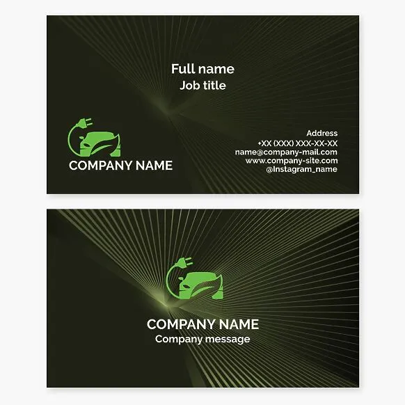 Eco Car Charging Business Card Template