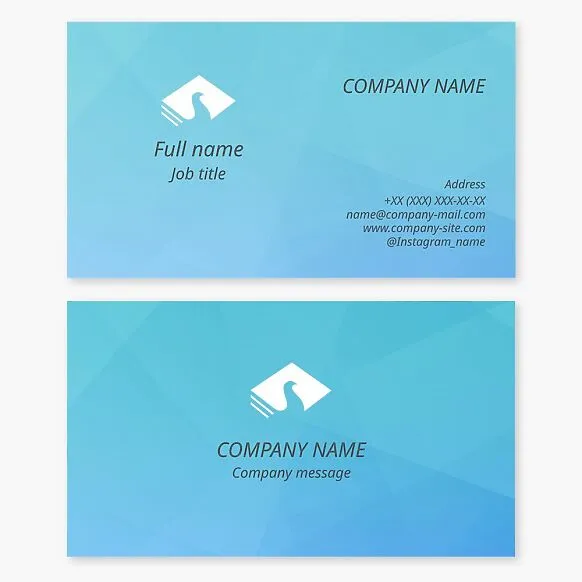 Business card template. Documents. Bird. Document flow. Accounting service.