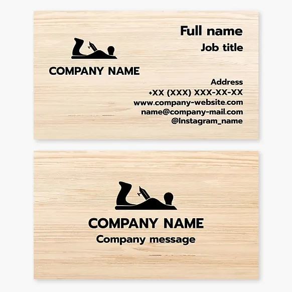 Business card template Carpentry services, carpentry tools