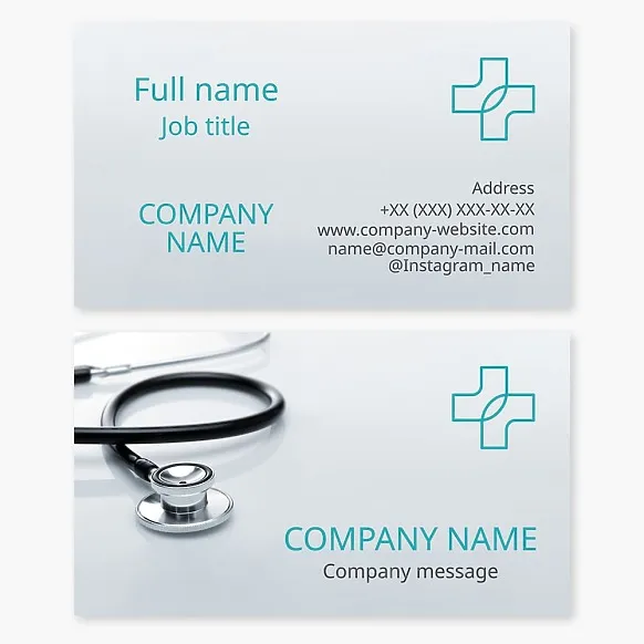 Business card template Medicine, doctor