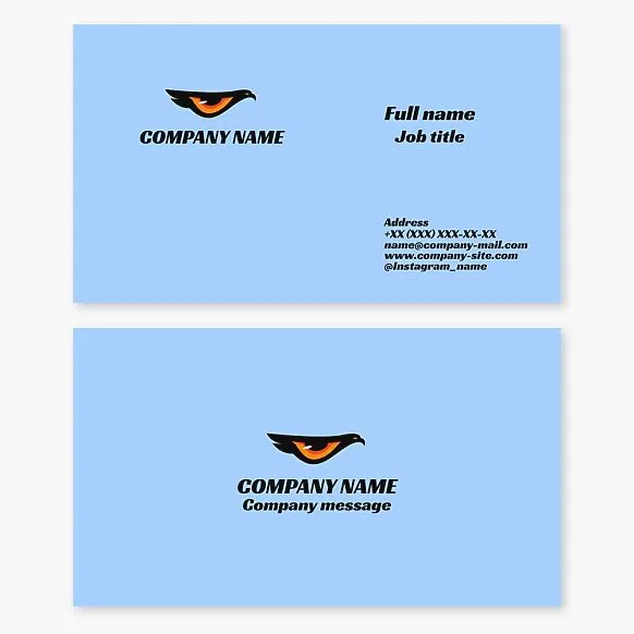 Business card template with the Eagle Eye logo. Sports. Brand.