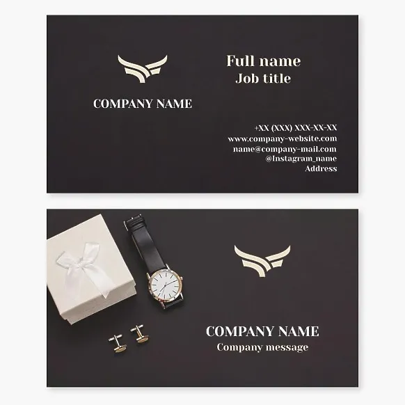 Business Card Template Watches and Accessories for Men