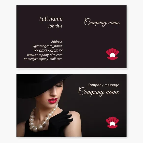 Jewelry business card template