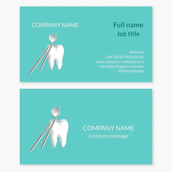 Dentistry business card template