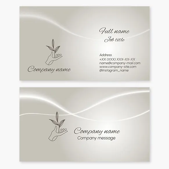 Business card template. Agricultural company. Environmental organization.