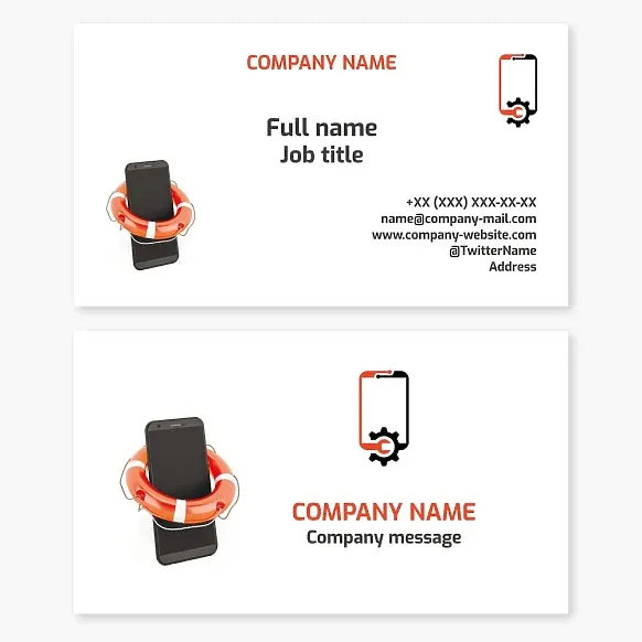 Business card template Smartphone and device repair