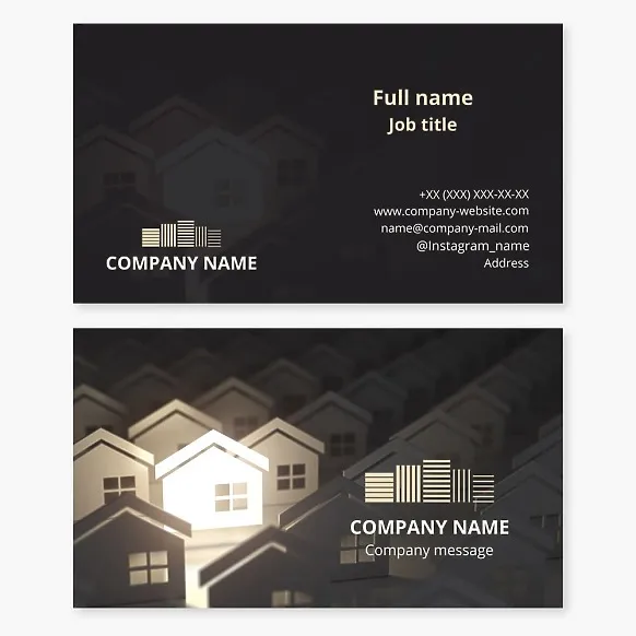 Business card template Real estate: sale and rent
