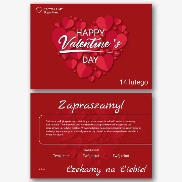 Szablon zaproszenia na przyjęcie