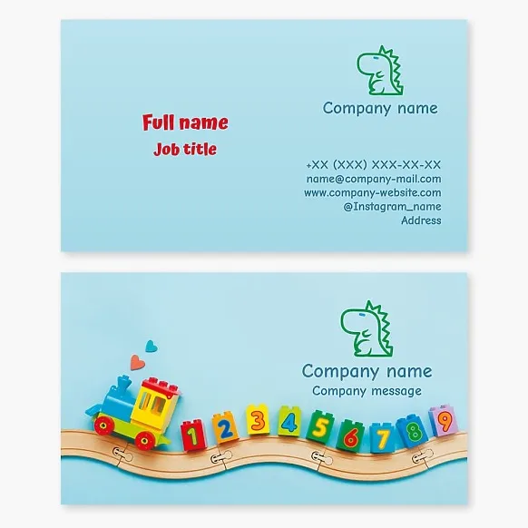 Child Care Business Card, Toys for children