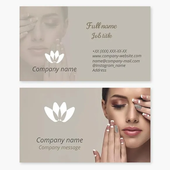 Business card template Nails