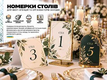 Номери столів