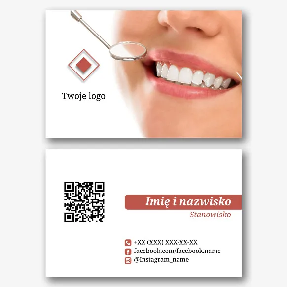 Szablon wizytówki dentysty