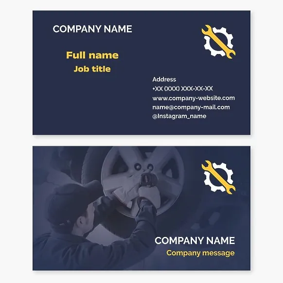 Business card template Auto repair