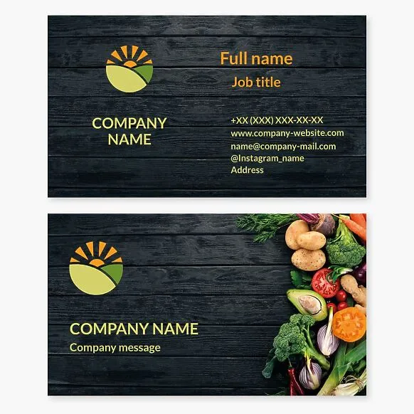 Business card template Agronomy, agriculture