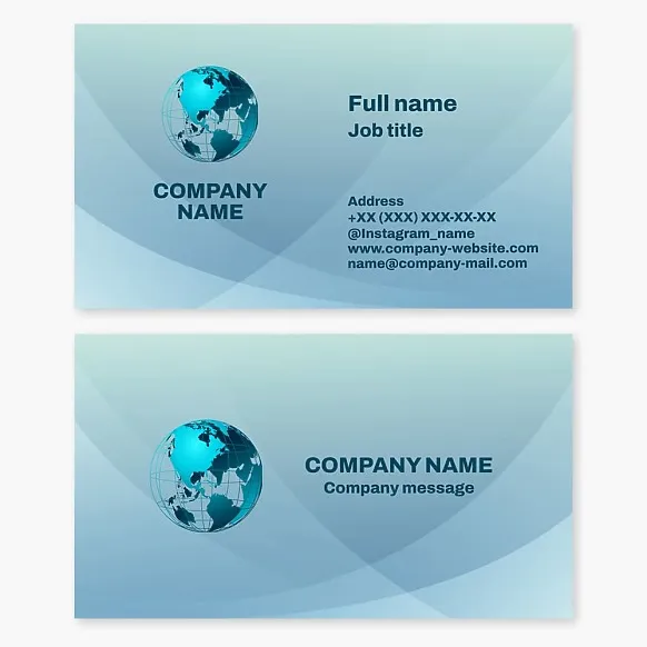 USA, world leadership. Business card template