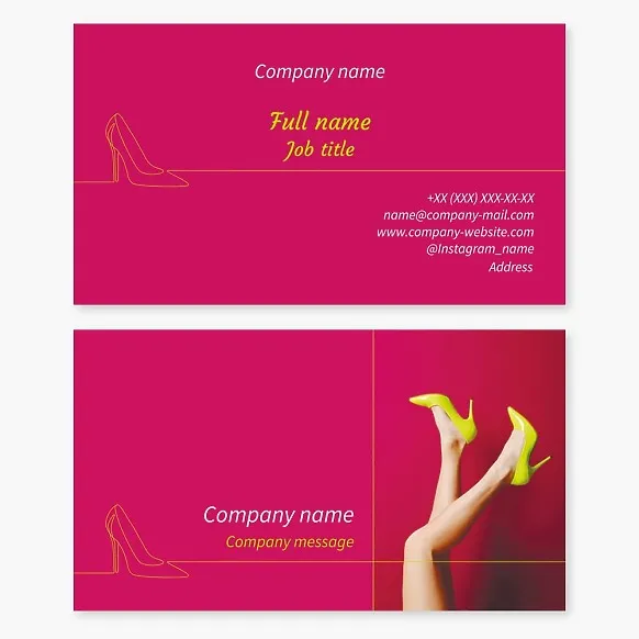Footwear Business Card Template