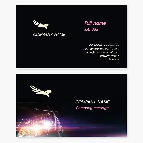 Eagle, cars, salon, sales Business card template