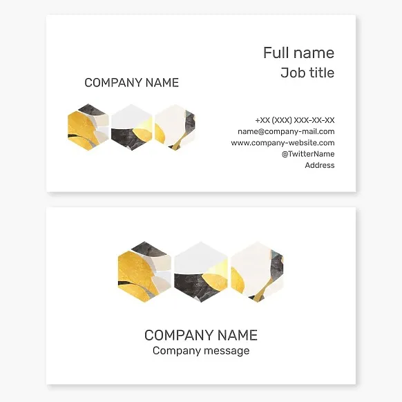 Business card template ART gallery, exhibition center, creative salon