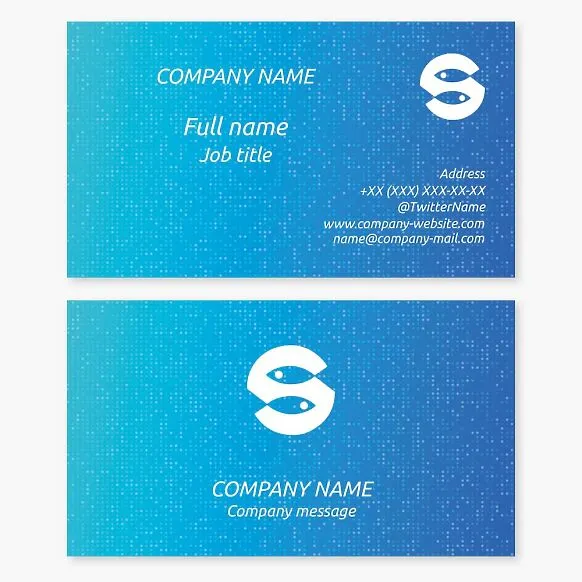 Fish business card template