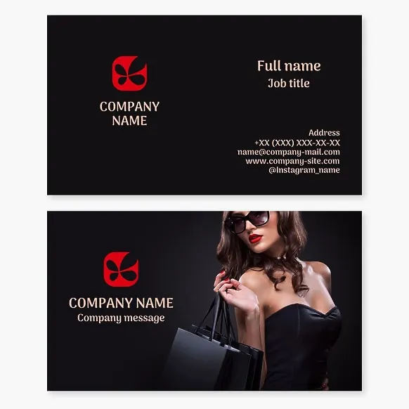Business card template. Trading house. Moll.