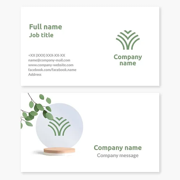 White Business card
