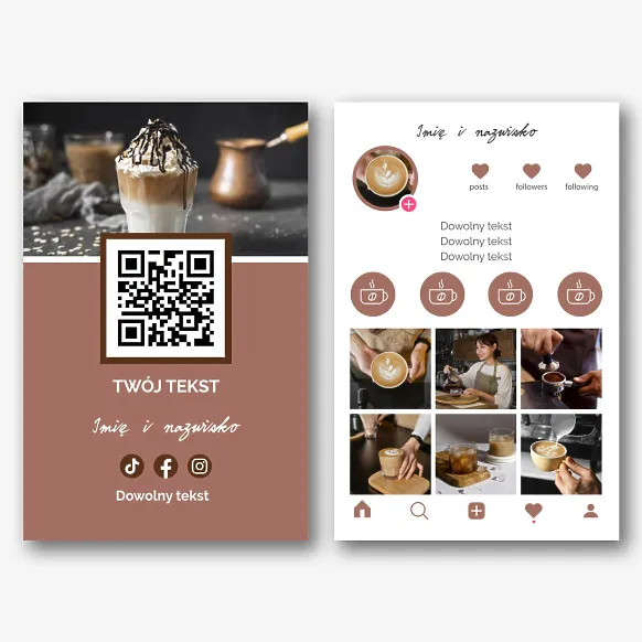 Szablon wizytówki barista