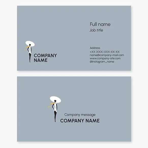 Business card template. Modeling agency. Photo model. Fashion boutique. Clothing store.