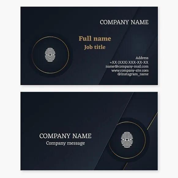Business card template. Detective firm.