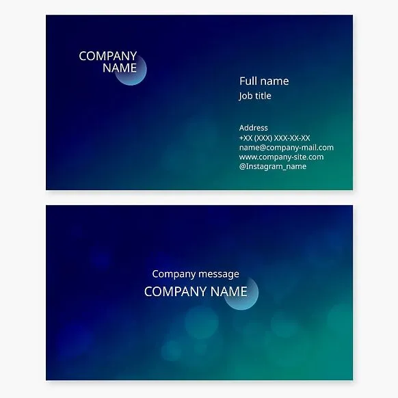 Universal business card template. Planet. A company with a global business.