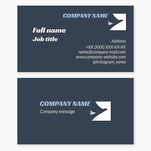 Business card template Eagle, speed