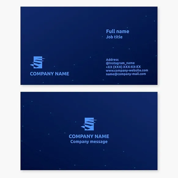 Business card template. Management, leadership.