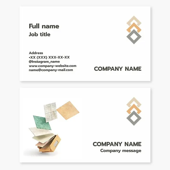 Business card template Ceramic tiles
