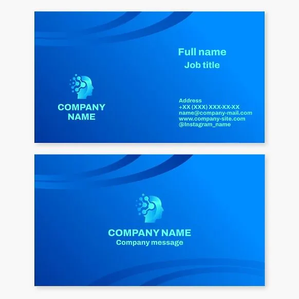 Business card template. IT company. Advanced technologies. Engineering services.