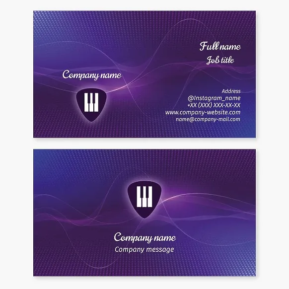Music business card template