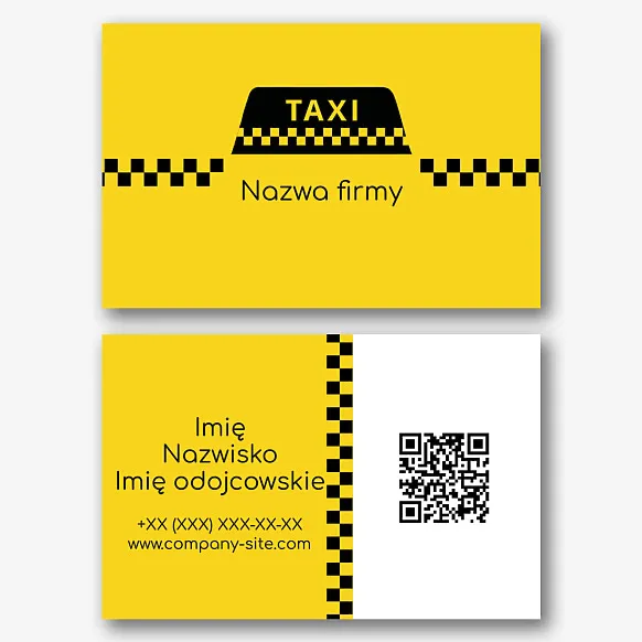 Szablon wizytówki taksówki