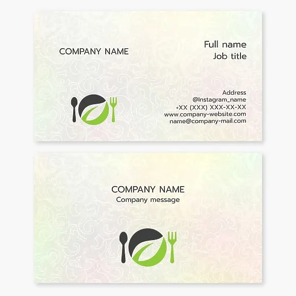 Eco Food Business Card Template