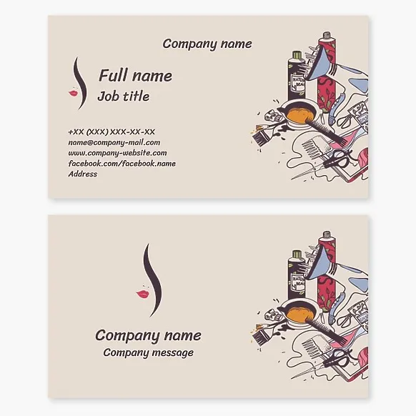 Business card template Hairdresser