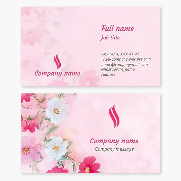 Business card template Natural scent, perfumes, abstraction