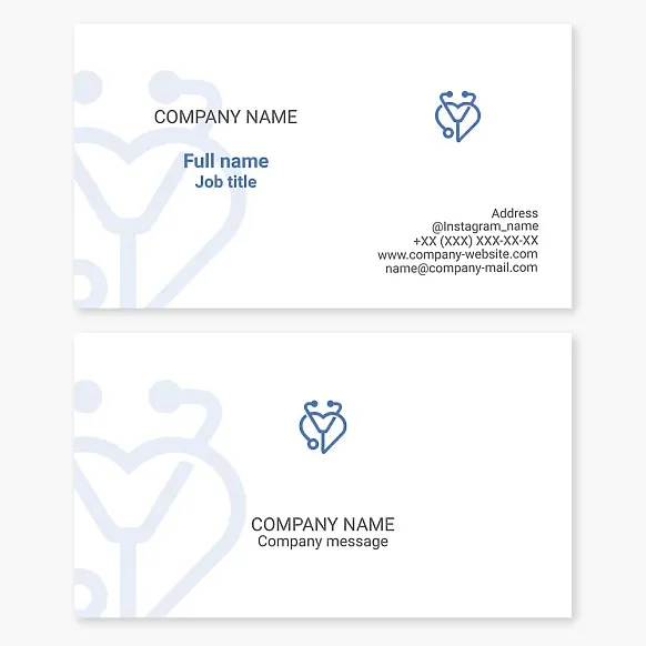 Business card template. Medicine, healthcare.